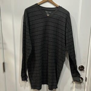 Vneck Stripe Thermal Shirt